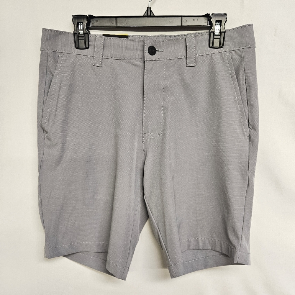 Banana Republic Men's Comfort Flat Front Shorts, Gray, Size 32